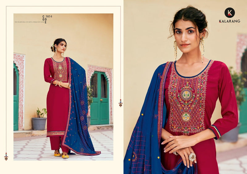 Kalarang Nihara Jam Silk With Coding Work Fancy Designer kurti