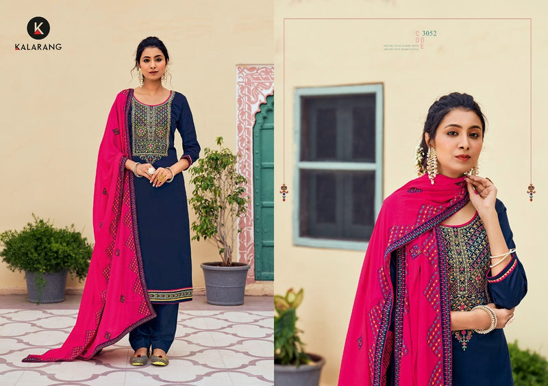Kalarang Nihara Jam Silk With Coding Work Fancy Designer kurti