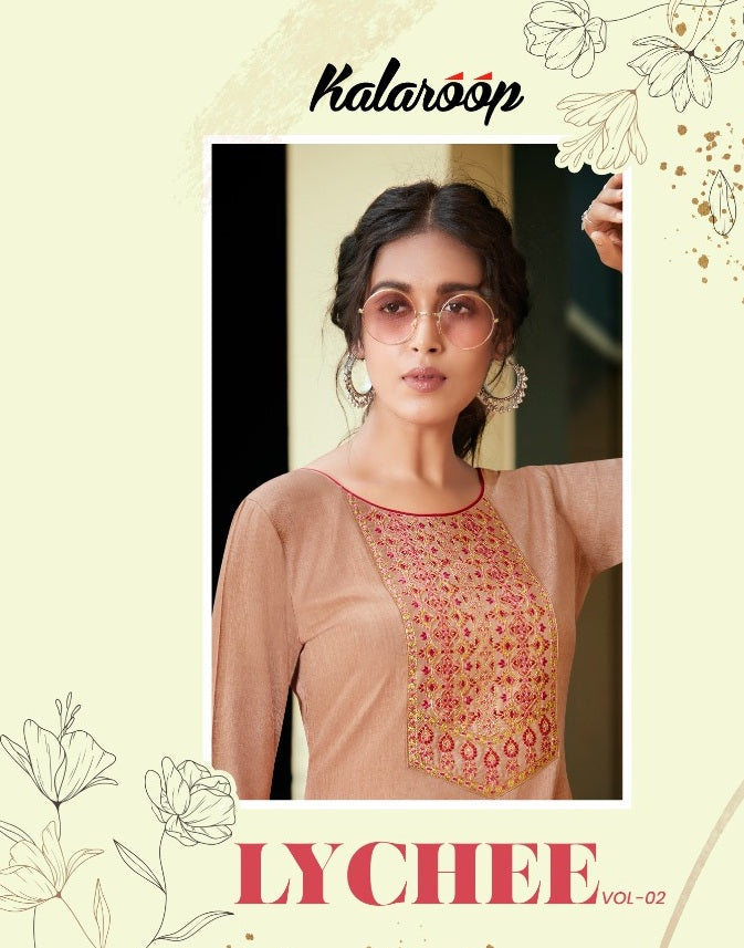 Kalaroop Kajree Fashion Lychee Vol 2 Rayon With Embroidery Work Fancy Designer Regular Wear Kurtis