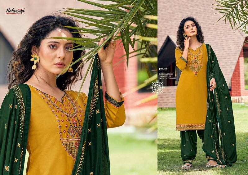 Kalaroop Kajree Fashion Of Patiyala Vol 31 Jam Silk Designer Exclusive Work Regular Wear Salwar Suits