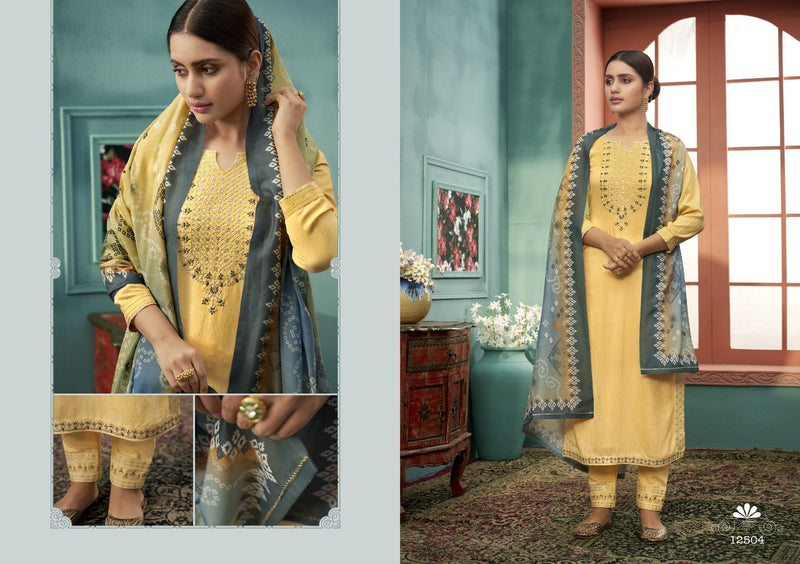 Kalaroop Kajree Fashion Palki Fancy Designer Embroidery Work With Printed Exclusive Attractive Look Casual Wear Long Kurtis