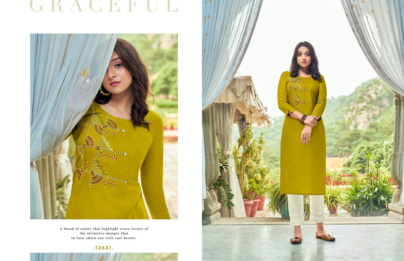 Kalaroop Lily Vol 20 Heavt Fancy Embroidered Kurti Collection