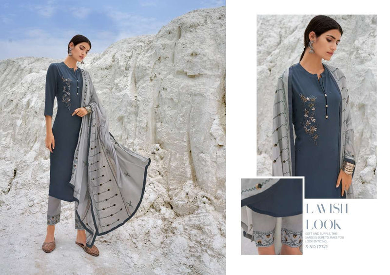 Kalaroop Naira Silk With Khati Chinon Embroidery Work Salwar Suit