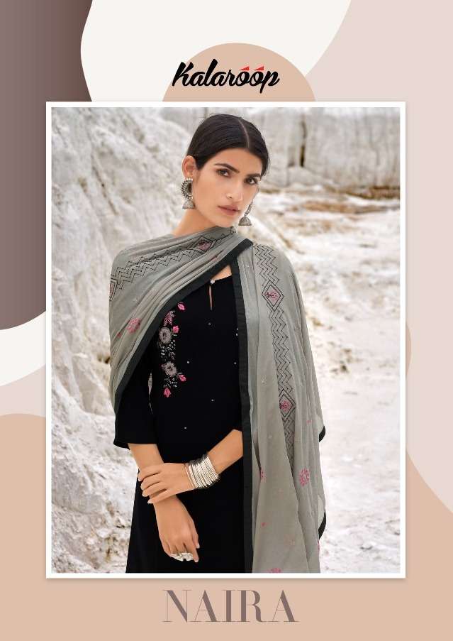 Kalaroop Naira Silk With Khati Chinon Embroidery Work Salwar Suit