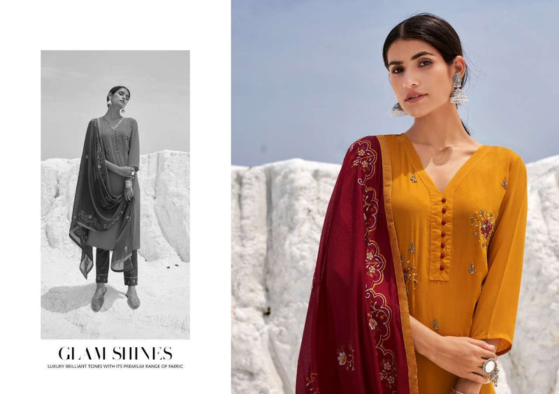 Kalaroop Naira Silk With Khati Chinon Embroidery Work Salwar Suit