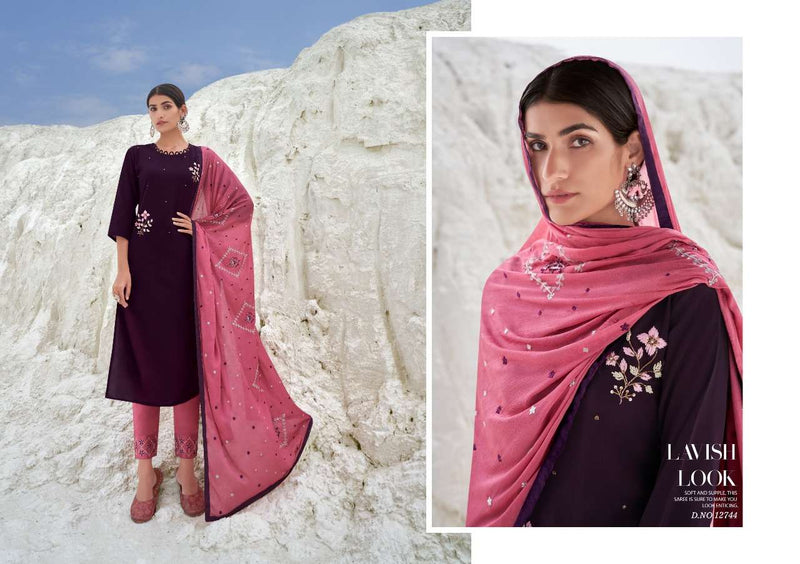 Kalaroop Naira Silk With Khati Chinon Embroidery Work Salwar Suit