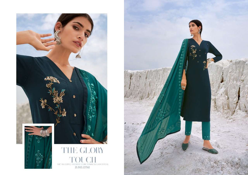 Kalaroop Naira Silk With Khati Chinon Embroidery Work Salwar Suit