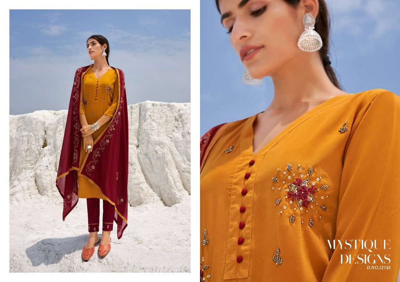 Kalaroop Naira Silk With Khati Chinon Embroidery Work Salwar Suit
