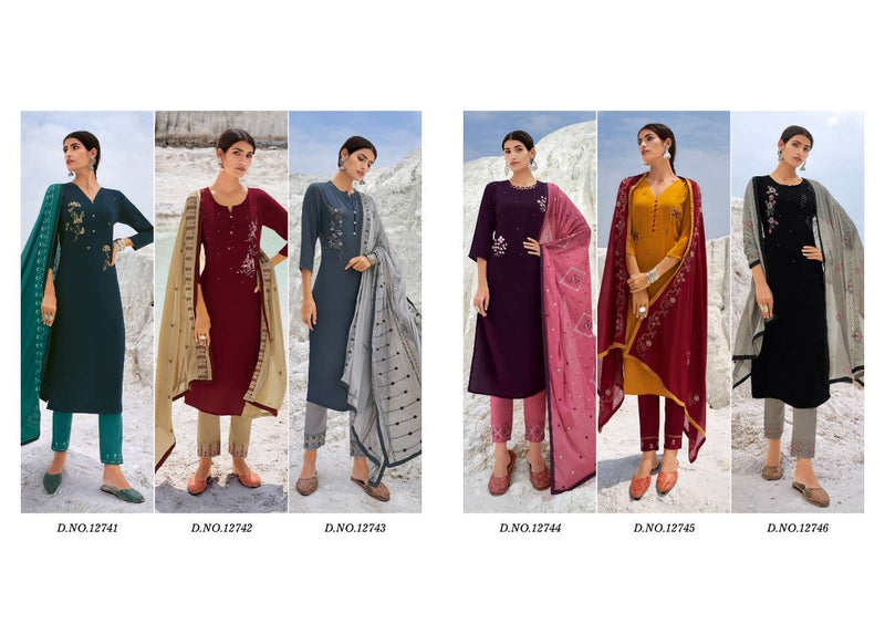 Kalaroop Naira Silk With Khati Chinon Embroidery Work Salwar Suit