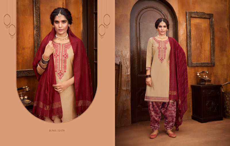 Kalaroop Rivaaz Patiyala Vol 6 Jam Silk Embroidery Work Designer Wear