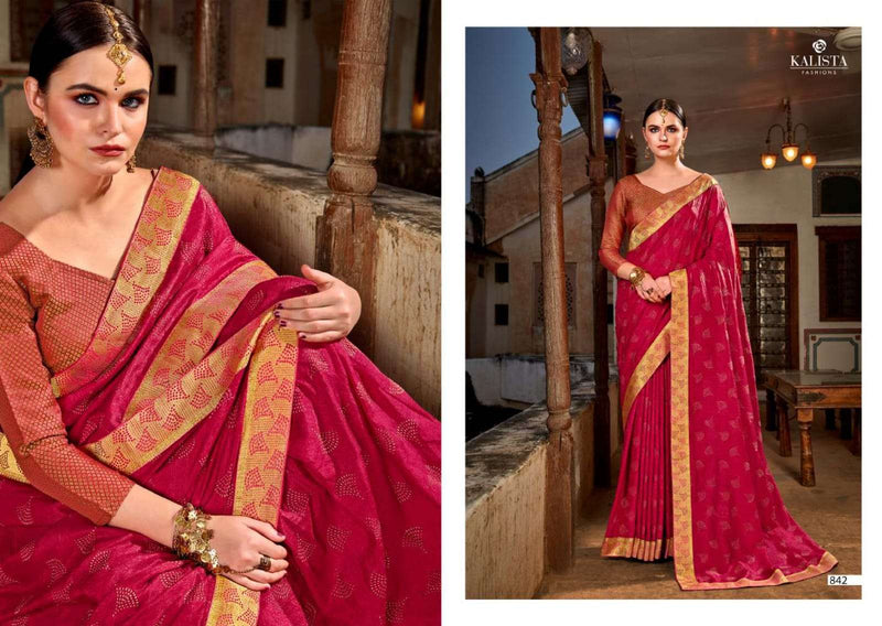 Kalista Fashions Kalki Vol 3 Vichitra Silk Daily Wear Saree