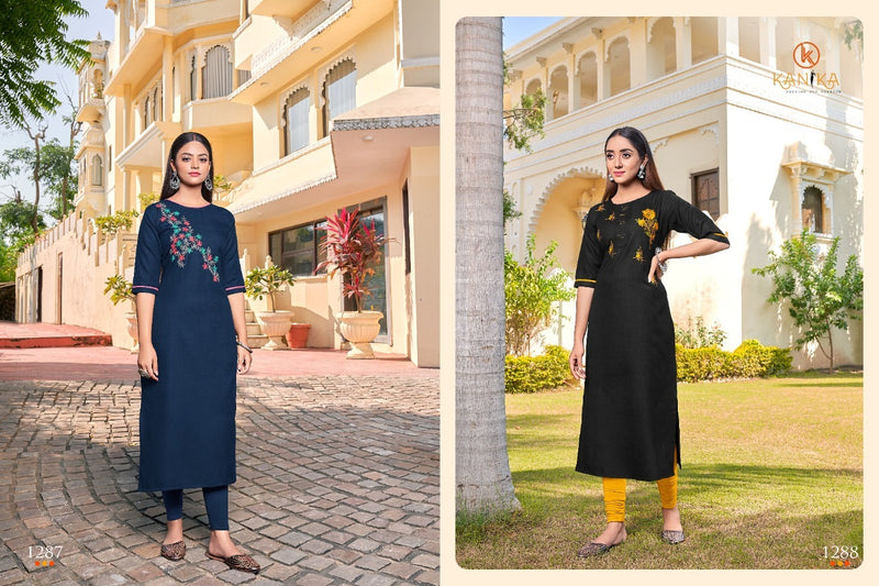 Kanika Fashion Launch By Aditi Vol 11 Rubby Silk With Embroidery Work Exclusive Readymade Kurtis