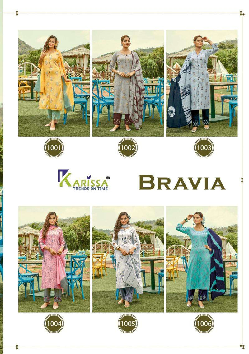 Karissa Launch By Bravia Slub Viscose Foil Printed With Fancy Handwork Gorgeous Look Casual Wear Kurtis