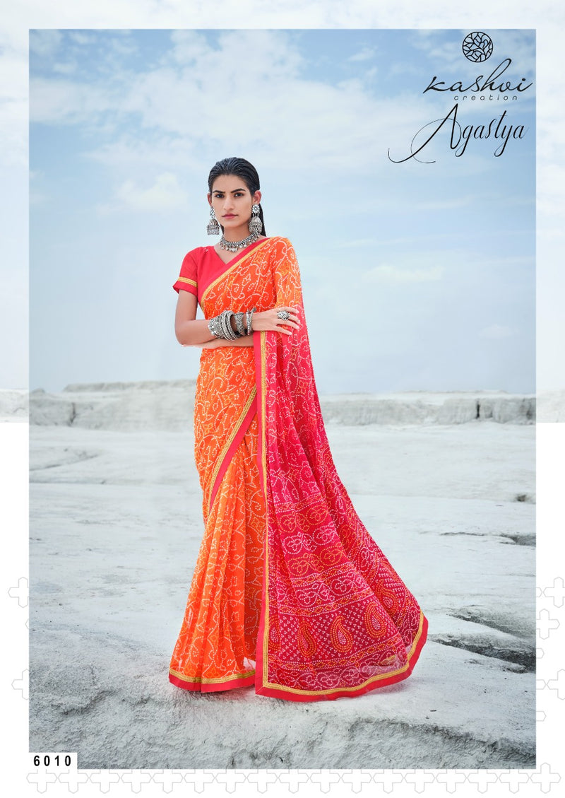 Kashvi Creation Agastya Georgette With Printed Designer Casual Wear Fancy Saree
