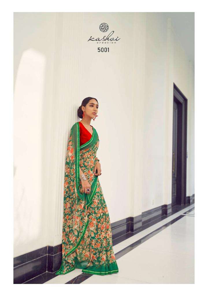 Kashvi Creation Arth Weightless With Border Printed Regular Wear Fancy Sarees
