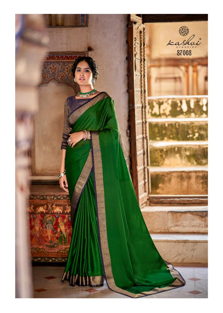 Kashvi Creation Kaveri Chiffon With Fancy Lace And Heavy Blouse Saree