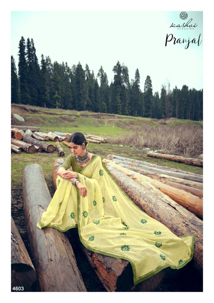 Kashvi Creation Launch By Pranjal Sahi Chiffon With Exclusive Printed Cmfortable Regular Wear Sarees