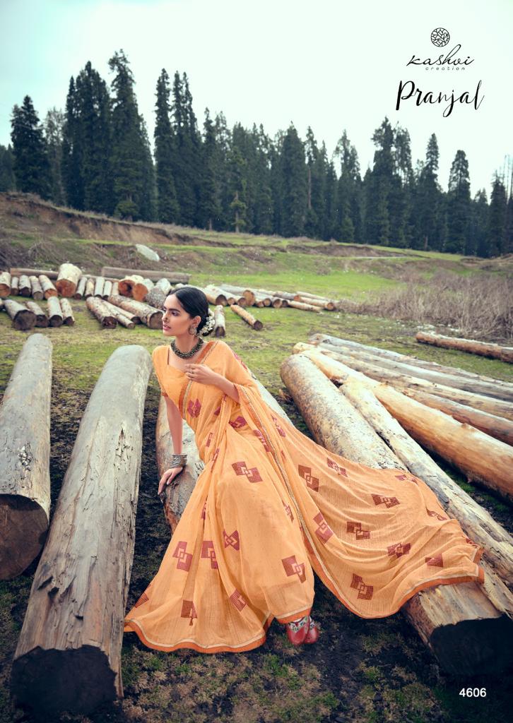 Kashvi Creation Launch By Pranjal Sahi Chiffon With Exclusive Printed Cmfortable Regular Wear Sarees