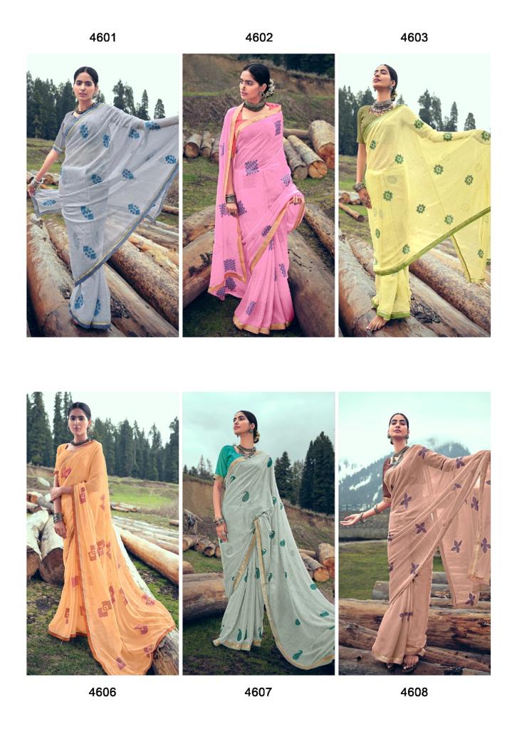 Kashvi Creation Launch By Pranjal Sahi Chiffon With Exclusive Printed Cmfortable Regular Wear Sarees