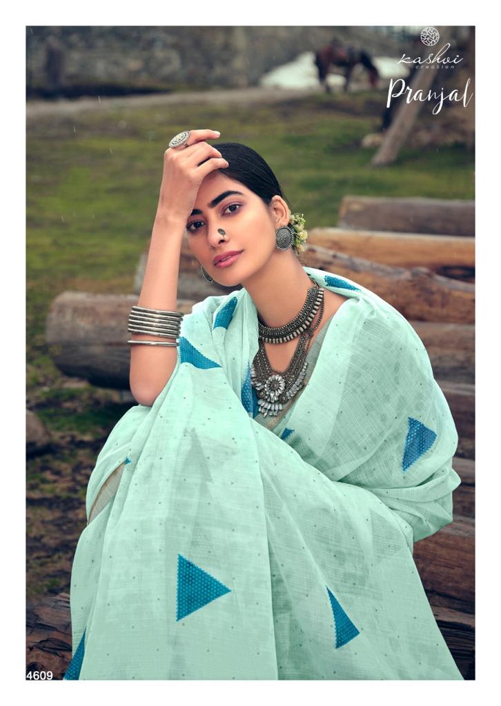 Kashvi Creation Launch By Pranjal Sahi Chiffon With Exclusive Printed Cmfortable Regular Wear Sarees