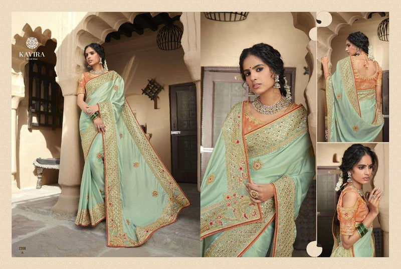 Kavira Abhilasha Silk Fancy Like Dola Embroidery Saree