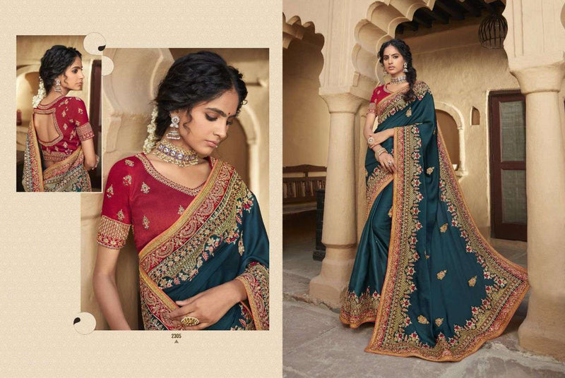 Kavira Abhilasha Silk Fancy Like Dola Embroidery Saree