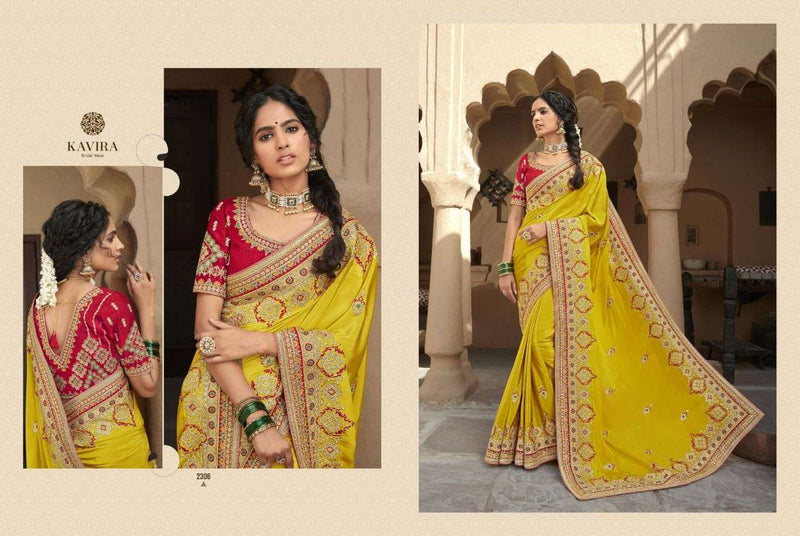 Kavira Abhilasha Silk Fancy Like Dola Embroidery Saree