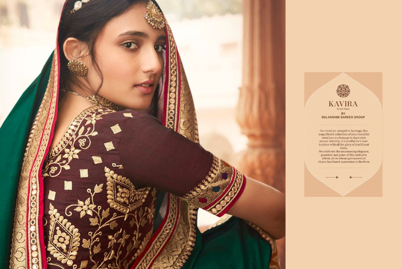 Kavira Launch By Pranay Chinon Designer With Heavy Border Wedding Wear Fancy Sarees