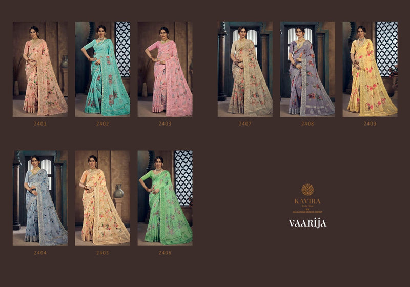 Kavira Launch By Vaarija Fancy Digital Printed Comfortable Wear Excluisve Designer Casual Wear Sarees
