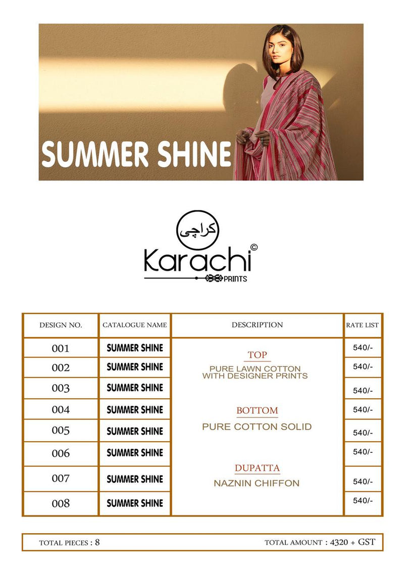 Kesar Karachi Summer Shine Superior Lawn Designer Salwar Kameez