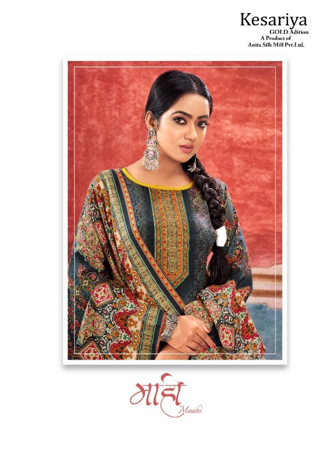 Kesariya Maahi Pashmina Jacquard Print Exclusive Winter Wear Salwar Kameez