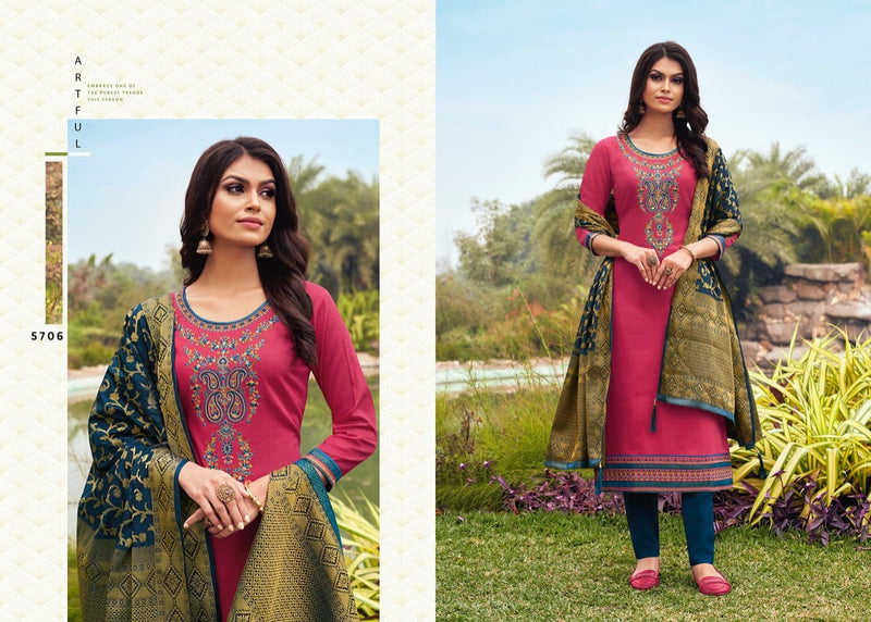 Kessi Fabrics Asopalav Vol 17 Jam Silk Embroidery Work Designer Salwar Suit