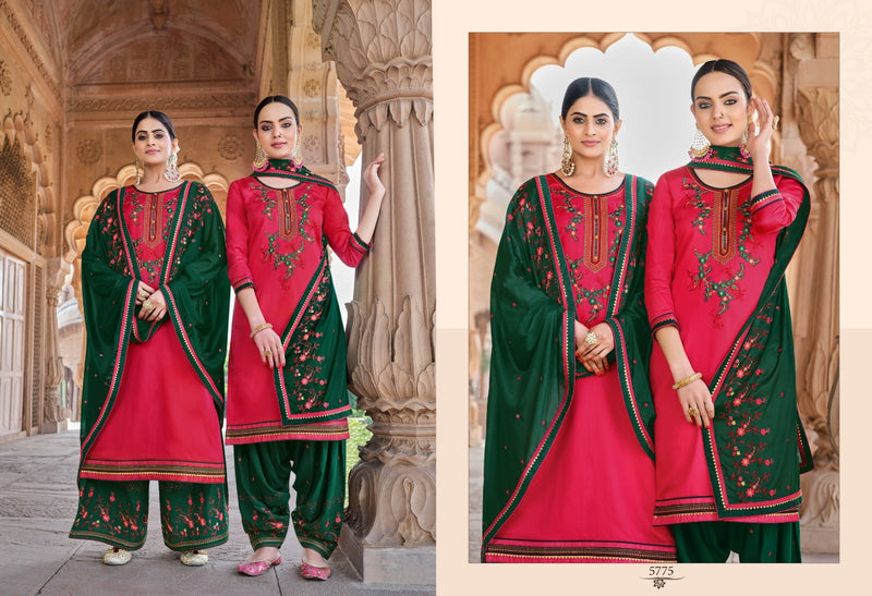 Kessi Fabrics Panetar By Patiala Pure Jam Silk Embroidery Work Salwar Kameez
