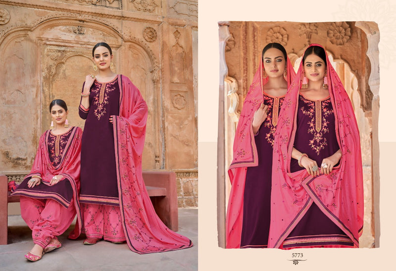 Kessi Fabrics Panetar By Patiala Pure Jam Silk Embroidery Work Salwar Kameez