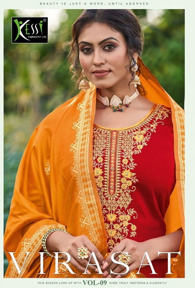 Kessi Fabric Visrat Vol 9 Jam Silk With Khatli Work Fancy Casual Wear Pakistani Salwar Kameez