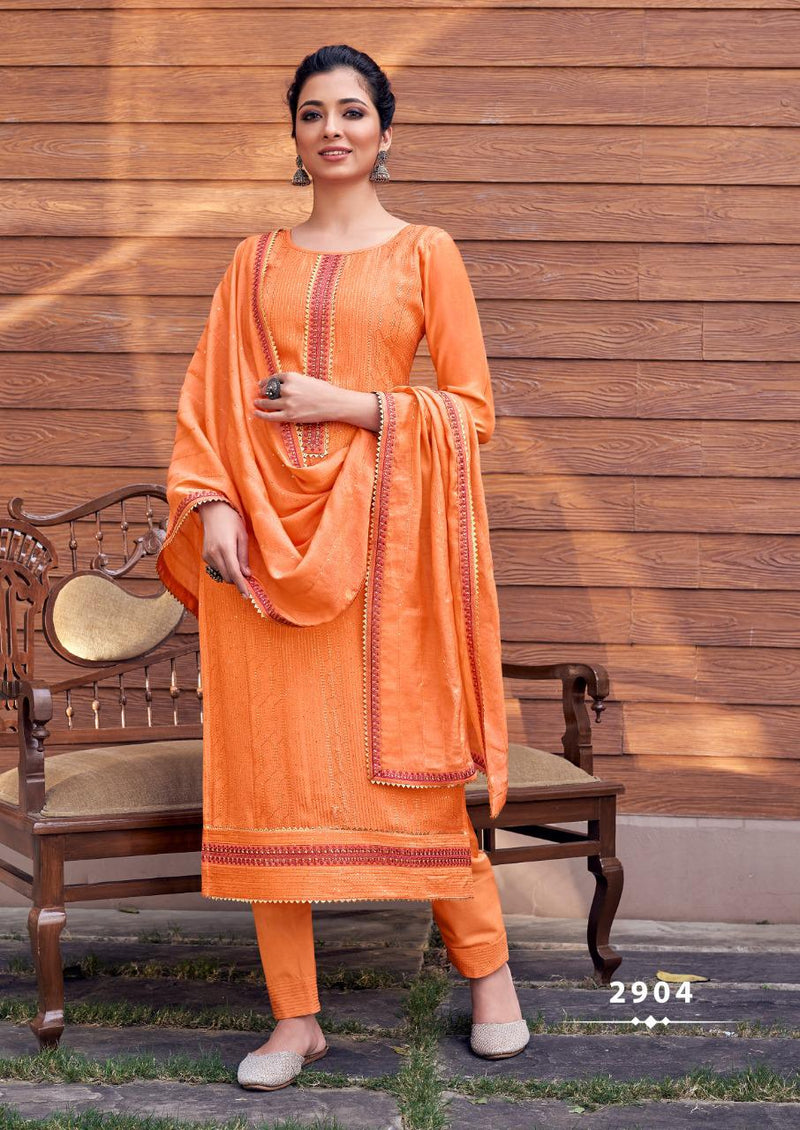Kessi Fabrics Royal Touch Vol 4 Pure Heavy Muslin Lucknowi Work Kurti Wear