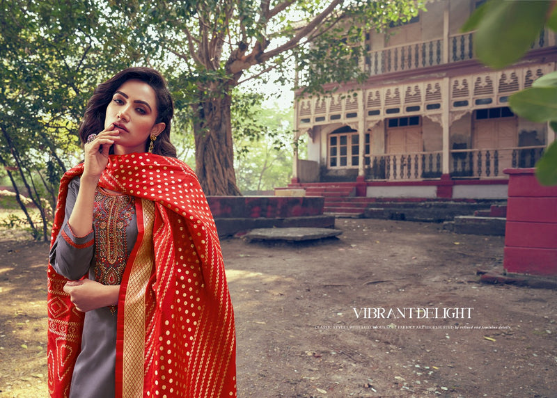Kessi Fabrics Virasat Vol 7 Jam Silk Khatli Work Designer Salwar Suits