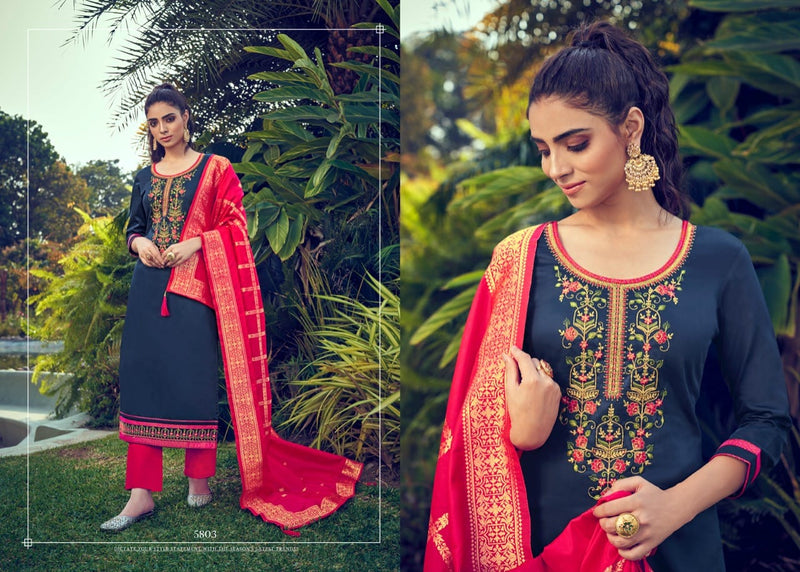 Kessi Fabrics Virasat Vol 8 Jam Silk Khatli Work Designer Salwar Kameez