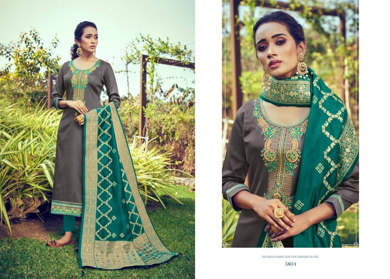Kessi Fabrics Virasat Vol 8 Jam Silk Khatli Work Designer Salwar Kameez