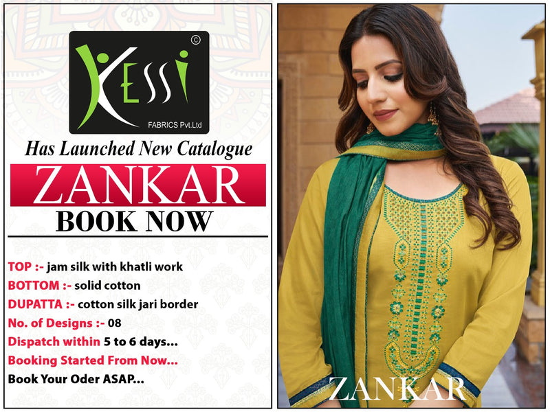 Kessi Fabrics Zankar Jam Silk Khatli Work Salwar Kameez