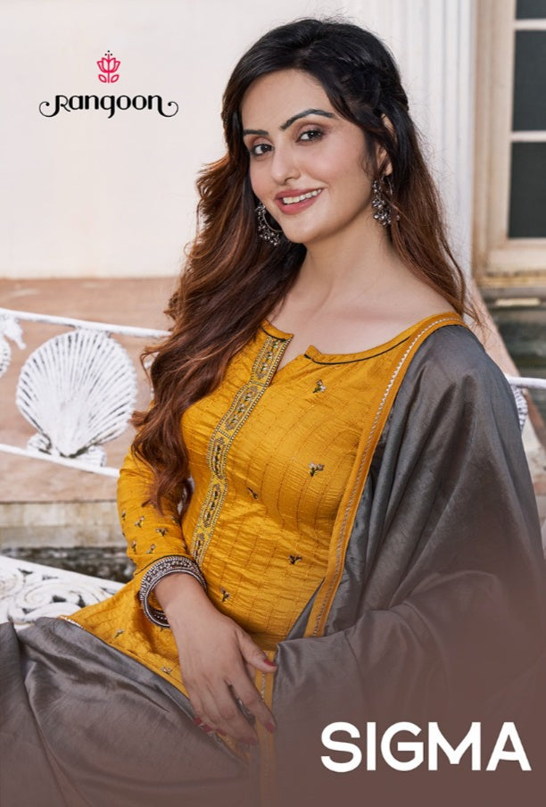 Kessi Rangoon Sigma Embroidery Silk Salwar Suit