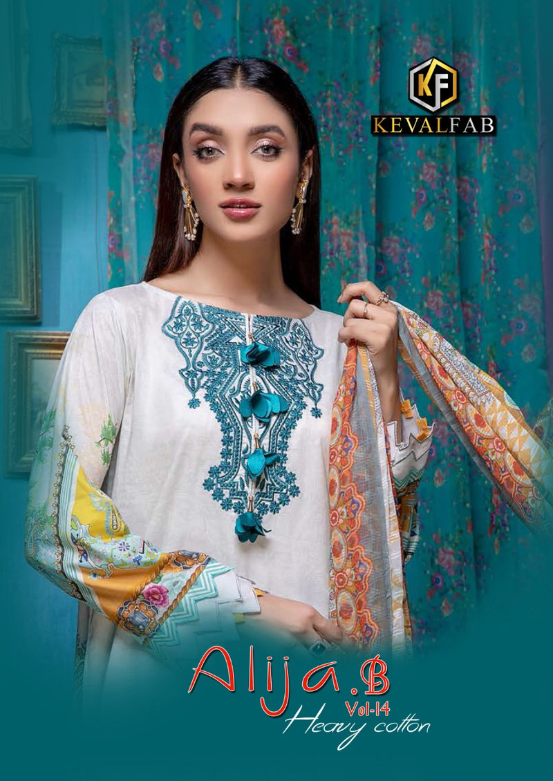 Keval Fab Alija B Vol 14 Heavy Cotton Printed Karachi Cotton Salwar Kameez