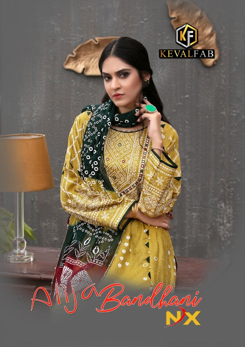 Keval Fab Alija Bandhani Nx Heavy Cotton Print Casual Daily Wear Salwar Kameez