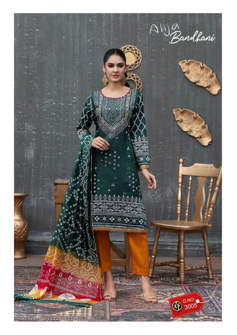 Keval Fab Alija Bandhani Nx Heavy Cotton Print Casual Daily Wear Salwar Kameez