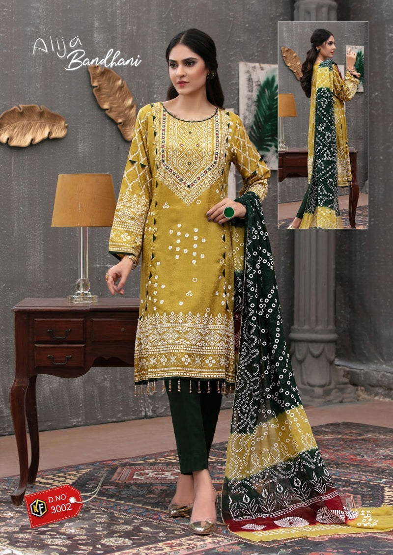 Keval Fab Alija Bandhani Nx Heavy Cotton Print Casual Daily Wear Salwar Kameez