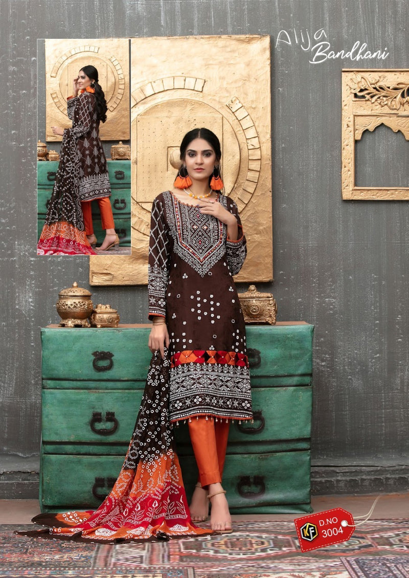 Keval Fab Alija Bandhani Nx Heavy Cotton Print Casual Daily Wear Salwar Kameez