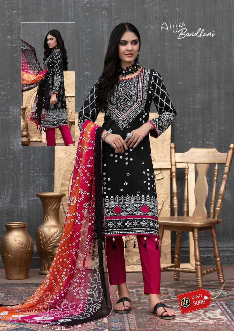 Keval Fab Alija Bandhani Nx Heavy Cotton Print Casual Daily Wear Salwar Kameez