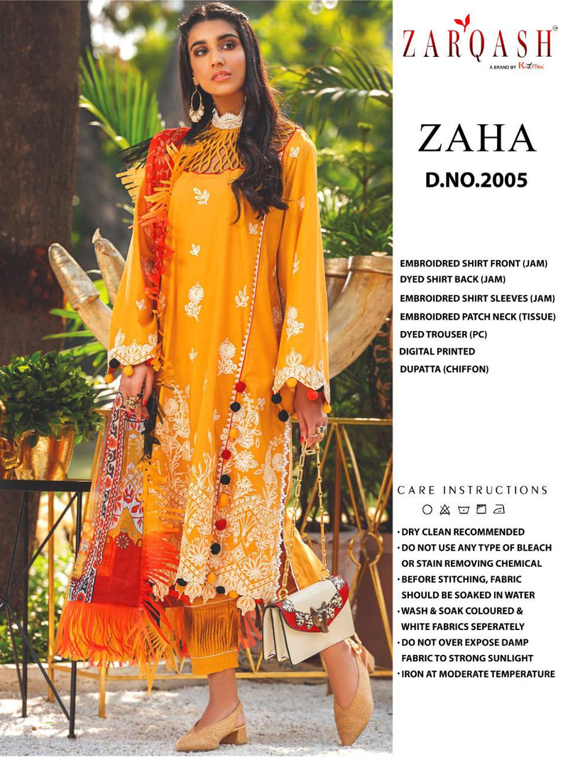 Khayyira Suit Zaha Embroidered Suits Pakistani Style