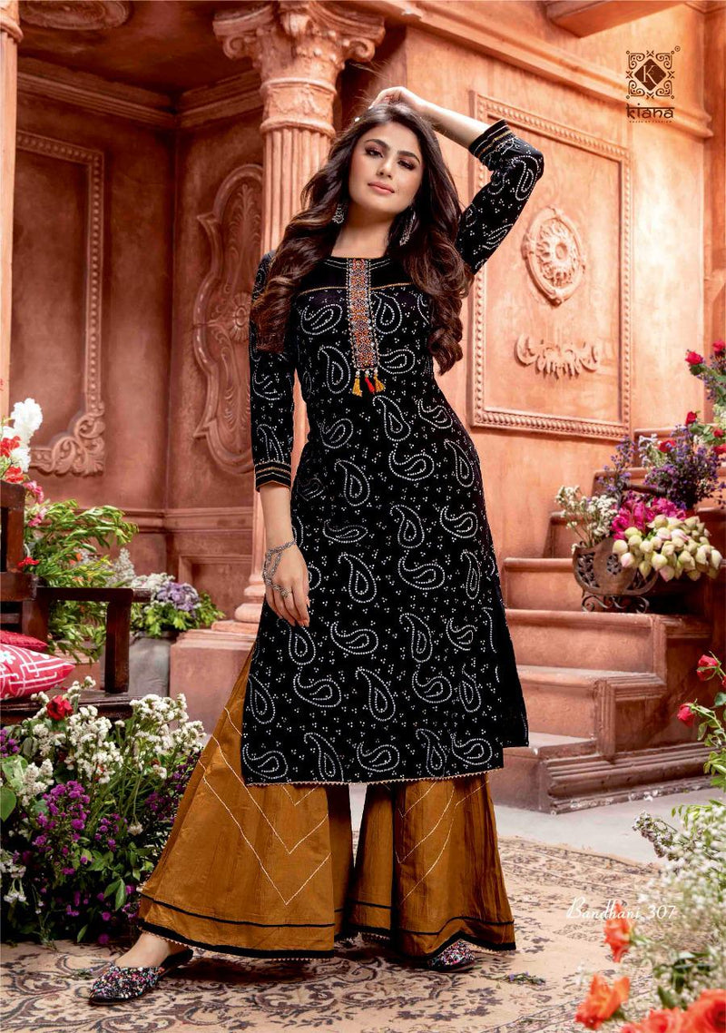 Kiana Fashion Bandhani Vol 3 Cotton Bandhej Gotta Pati Work Kurti