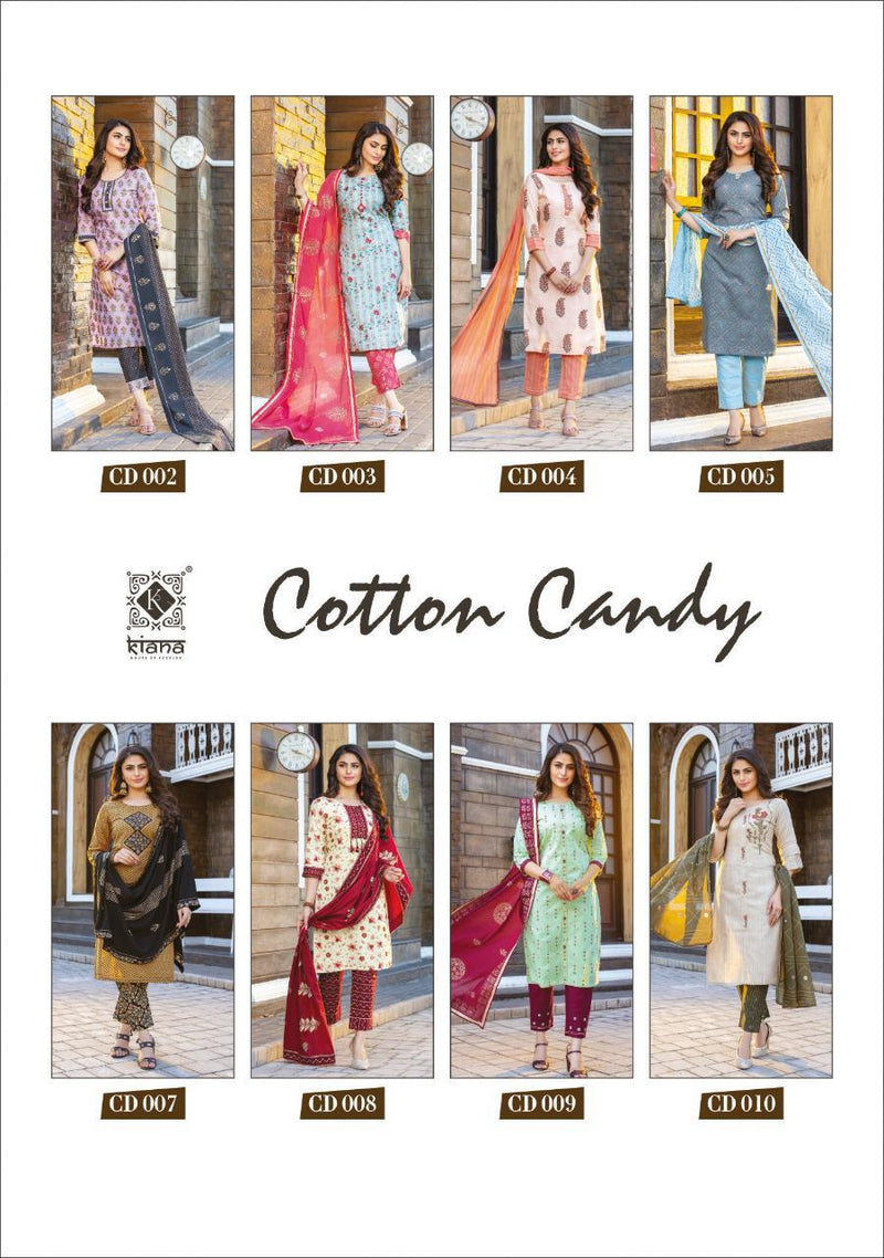 Kiana Fashion Presents Cotton Candy Rayon Cotton Print Thread Work Kurti Collection